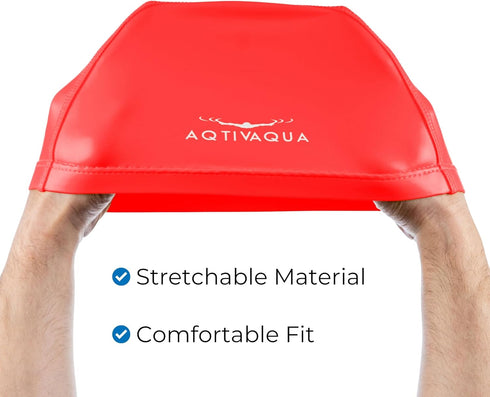 Spandex Swim Cap with Protective Layer, Comfortable Swimming Cap for Women, Men, Adults, and Kids