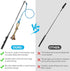 DIBBATU Flirt Pole for Dogs Interactive Dog Toys for Large Medium Small Dogs Chase and Tug of War, Dog Teaser Wand