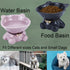 Ceramic Raised Cat Bowls for Indoor Cats, Cute Elevated 5.4 Inch Wide Whisker Friendly Purple Water Bowl, Dishwasher