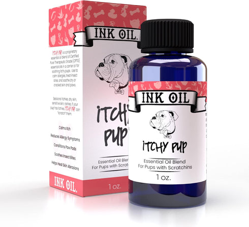 Pup Oils Dog Itch Relief Supplement, Liquid Drops for Itching Removal, Therapeutic Essential Vitamin Oils for Dogs