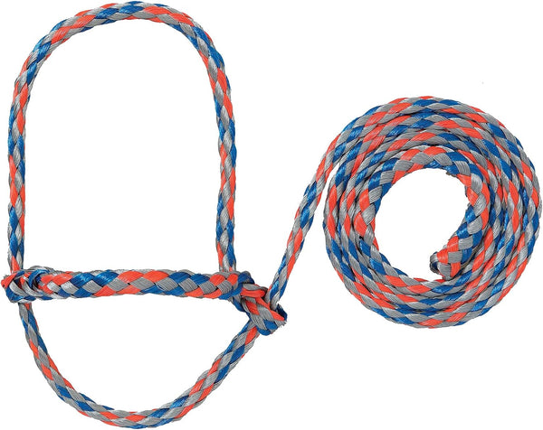 Weaver Livestock Poly Rope Sheep Halter, Modern Braid Sheep and Goat Rope Halter, Adjustable Lamb Lead