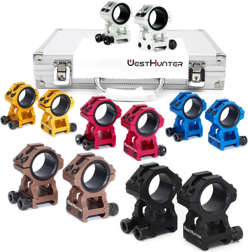 WestHunter Industrial Grade Precision Rifle Scope Rings, 1 Inch 30 mm Tactical 6061 T6 Picatinny Scope Mount