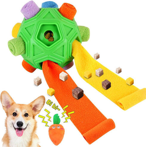Dog Snuffle Ball - Interactive Puzzle Toys for Natural Foraging Skills, Slow Feeder for Training and Stress Relief