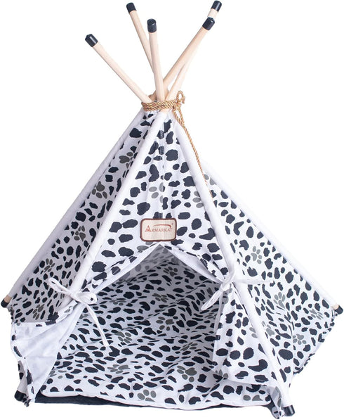 Armarkat C46 Cat Bed, One Size, White and Black, Cozy Sleeping Space for Cats