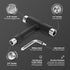 Skate Wrench Tools, Multifunctional All-in-One Skateboard Wrench, 2-in-1 Portable T-Type Wrench and Built-in L-Type Cross Head Screwdriver, longboard accessories by OAOJUBR
