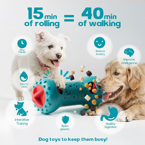 knitly Interactive Dog Toys, Adjustable Treat Dispensing Toy to Keep Them Busy, Dog Enrichment for Brain Stimulation