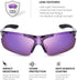 Xagger Polarized Wrap Around Sport Sunglasses for Men Women, UV400 Baseball Softball Glasses