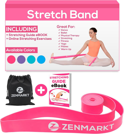 Zenmarkt Ballet Stretch Bands for Flexibility and Strength, Ideal Dance Equipment for Gymnastics, Cheerleading