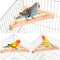 Wettarn 3 Pcs Bird Perch Platform Bird Corner Parrot Perch Corner Wooden