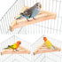 Wettarn 3 Pcs Bird Perch Platform Bird Corner Parrot Perch Corner Wooden