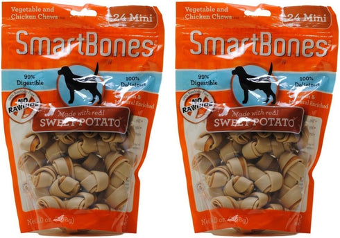 SmartBones Sweet Potato Dog Chews - Mini, 24ct (2 pack)