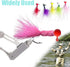 Lanmoon 100pcs 1/64oz 1/35oz 1/16oz Fly Tying Jig Heads Kit, Jig Heads for Fly Fishing for Trout Crappie DIY Lure