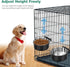2 Pack No Spill Dog Crate Water Bowls, Hanging Stainless Steel Bowls for Pet Cage Accessories
