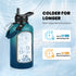 Insulated Water Bottle 64 oz, Triple Wall Vacuum Stainless Steel, Leak Proof & Non-BPA, Half Gallon Jug with Paracord