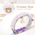 PetsHome Cat Dog Collar, Beautiful Lace Cute Pearl Premium PU Leather with Shell Pendant Adjustable for Small Dog and