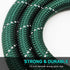 BTINESFUL 6FT Chewproof Dog Leash - Strong Nylon Rope with Anti-Chewing Chain (Dark Green) for Medium Large Dogs