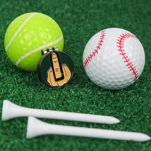 Magnetic Golf Hat Clip, Funny Golf Ball Marker with Three-Tooth Cap Clip for Golf Accessories