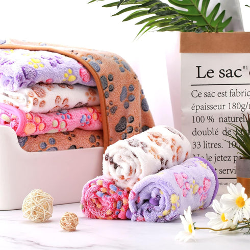 Tegeme 8 Animal(30 41 Inch,Mixed Pcs Fleece Dog Blankets for Small Dogs Cat Soft Coral Velvet Warm Sleep Mat Fluffy Dog