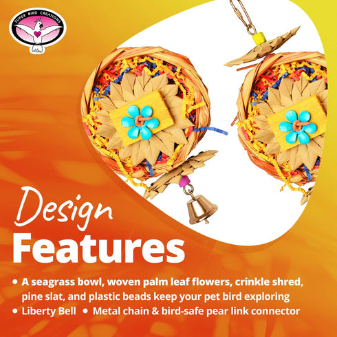 Super Bird Creations SB611 Beakwhich Bird Toy - Interactive Play Accessory for Medium-Sized Parrots