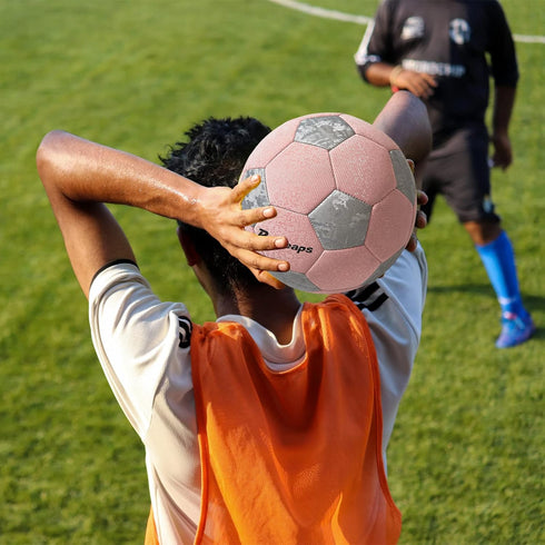 Runleaps Youth Soccer Balls, Size 5 Classic Thicker PU Balls for Young Teens, Children, Boys, Girls, Indoor Outdoor
