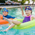 Geyoga Kids Swim Caps, 3 Pieces Unisex Bathing Swimming Hats for Boys and Girls, Long Short Hair