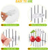 6 PCS Bird Treats Skewer, Parakeet Hanging Food Holder, Stainless Steel Fruit Vegetable Stick Holder, Cockatoo