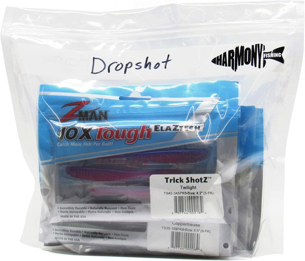 Harmony Fishing Bait Bags (10 Pack) - Durable Clear Storage Bag Organizers for Fishing Accessories