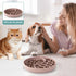 Silicone Slow Feeder Dog Bowls with Suction Cups, Non-Slip Pet Food Bowls for Small Medium Breeds, Pink