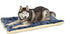 MidWest Homes Reversible Paw Print Pet Bed in Blue/White, X-Large Dog Bed, Measures 45.2L x 28W x 3.8H, Machine Wash
