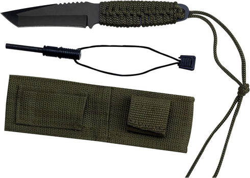 Survivor HK-106 Series Fixed Blade Knife with Fire Starter 8-Inch Overall by MASTER USA