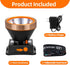 Superbright LED Rechargeable Headlamp, High Power Waterproof Headlight with 2 Light Modes for Hunting Fishing Hiking
