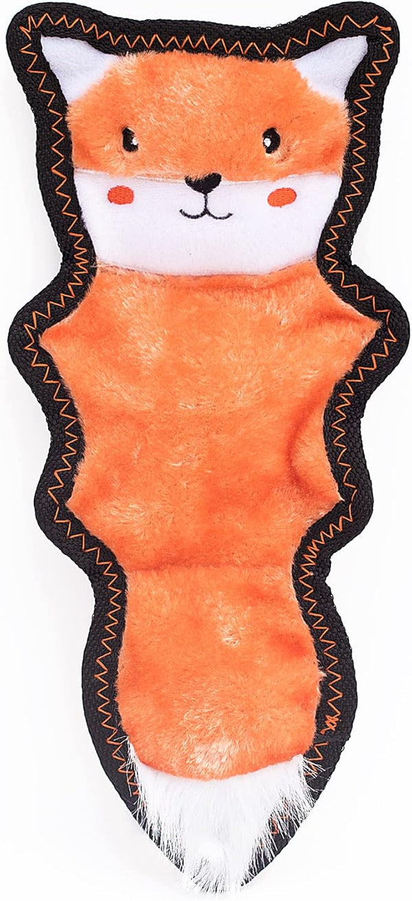 ZippyPaws Z-Stitch Skinny Peltz, No Stuffing Dog Toy for Small, Medium, & Large Dogs, Squeaky Plush Chew Toy