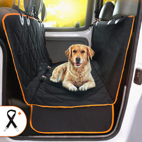 Dog Car Seat Cover - Durable Waterproof Hammock for XL Cars, SUVs & Trucks, Scratchproof Protection Against Dirt and