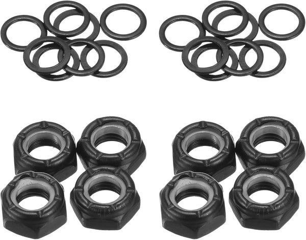 PATIKIL Skateboard Lock Nuts Set - Skateboard Truck Axle Washers Spacer Hardware Repair Kit for Longboard Cruiser.