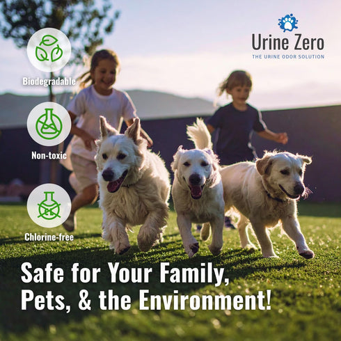Urine Zero 1 Pet Odor Eliminator Ready-to-Use Gallon | Powerful Bio-Enzyme Cleaner for Dog & Cat Urine Smell on