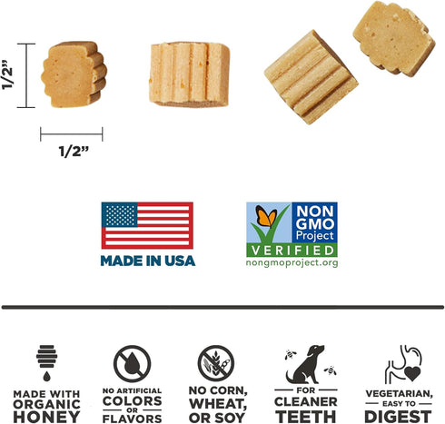 Hive Dog Training Treats — Healthy, Non-GMO, Natural Peanut Butter Flavored, Grain Free Dog Treats Made in The USA