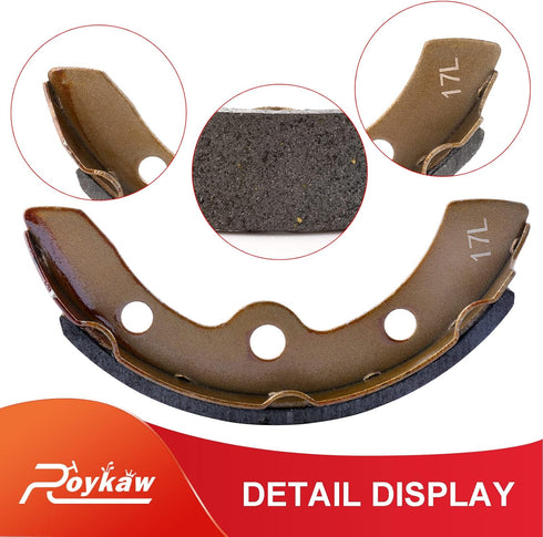 Roykaw Golf Cart Brake Pads Shoes for Club Car DS & Carryall 1981-1994 Models, Manual Adjust