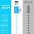 Soft Flask 17 oz (500 ml), Shrink As You Drink Water Bottle for Hydration Pack/Running Vest