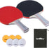 Ping Pong Paddle Set, Professional Table Tennis Racket Set with 6 Balls, 4 Player Starter Kit