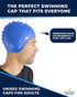 The Friendly Swede 2-Pack Swim Caps for Women & Men — Waterproof Silicone Swimming Caps for Medium & Long Hair