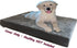 Dogbed4less DIY Pet Bed Pillow Grey MicroSuede Duvet Cover and Waterproof Internal Case for Dog and Cat, 37X27X4 Inch