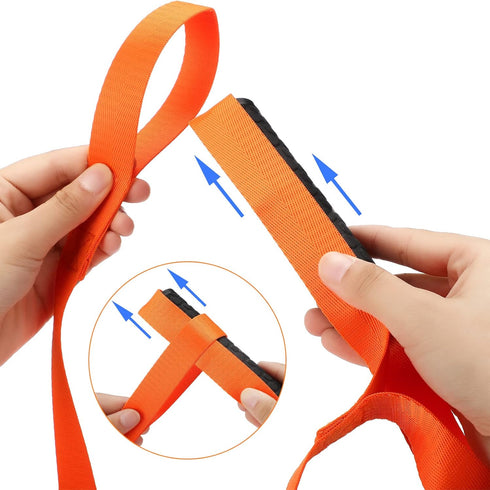 Oudain 3 Pcs Deer Drag Rope with Grip Handle, Durable Safety Deer Tow Strap for Hunting Accessories