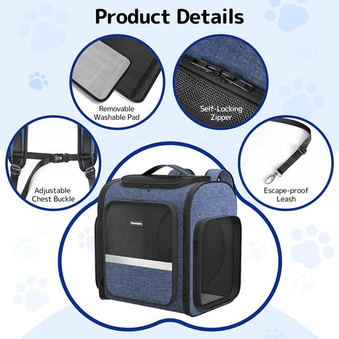 Backpack 2 1 Backpack Cat Carrier with Detachable Play Tunnel, in Cat Tunnel Suitable for Carrying & Playing
