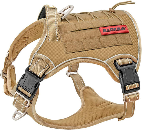 Tactical Dog Harness Large, Military Service Weighted Vest with No-Pull Training Harness for Walking and Hunting