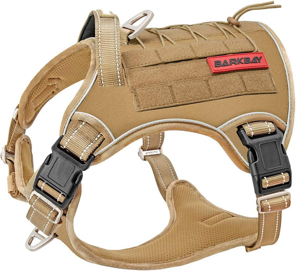 Tactical Dog Harness Large, Military Service Weighted Vest with No-Pull Training Harness for Walking and Hunting