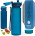 Hydracy Water Bottle with Time Marker - Large BPA Free Leak Proof Gym Bottle with Fruit Infuser for Fitness