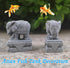 Fish Tank Decorations Asian Aquarium Foo Dogs Statue A Pair FengShui Elephant Ornaments for 10 Gallon or Smaller Fish Tanks & Pet Betta Fish Rest Bonsai Decor, S by livelyfish