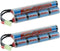 Tenergy 2 Pack 9.6V NiMH 1600mAh Rechargeable Butterfly Battery Pack with Mini Tamiya Connector for Airsoft AEG