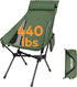 TOBTOS Portable High Back Camping Chair, Support 440 lbs, Ultralight Folding Chair