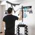Tebery 9 Hook Home Gym Storage Rack - Wall Mount Fitness Equipment Organizer for Exercise Bands and Barbells